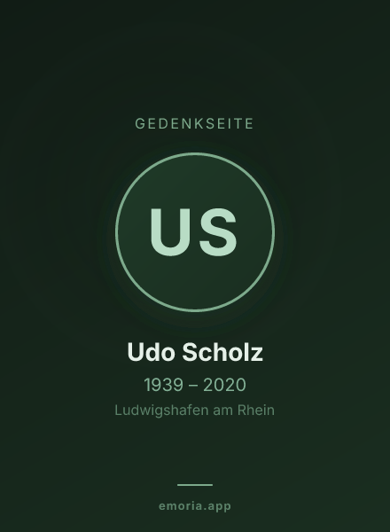 Gedenkportrait von Udo Scholz
