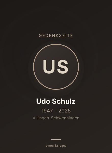 Gedenkportrait von Udo Schulz