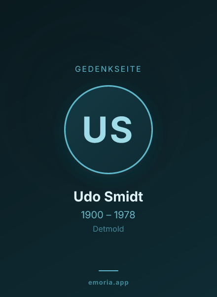 Gedenkportrait von Udo Smidt
