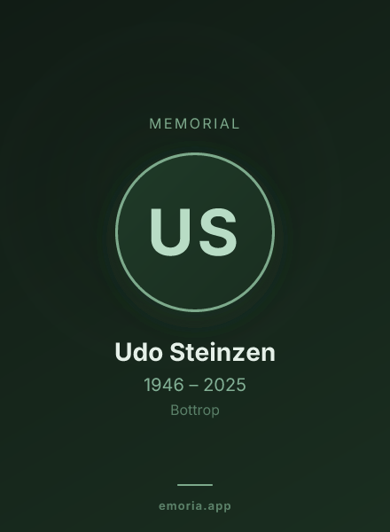 Memorial portrait of Udo Steinzen