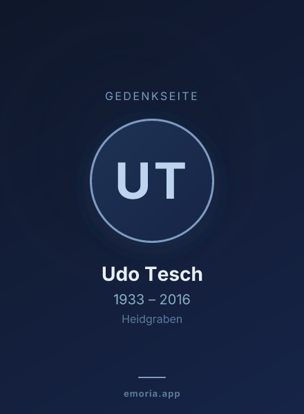 Gedenkportrait von Udo Tesch