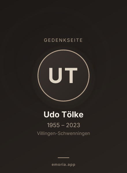 Gedenkportrait von Udo Tölke