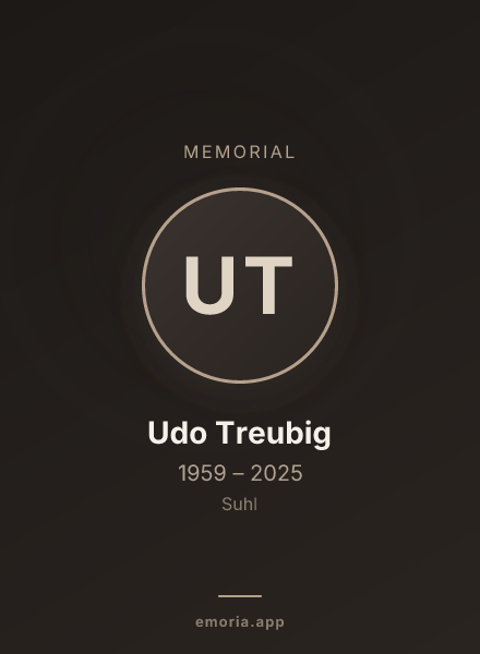 Memorial portrait of Udo Treubig