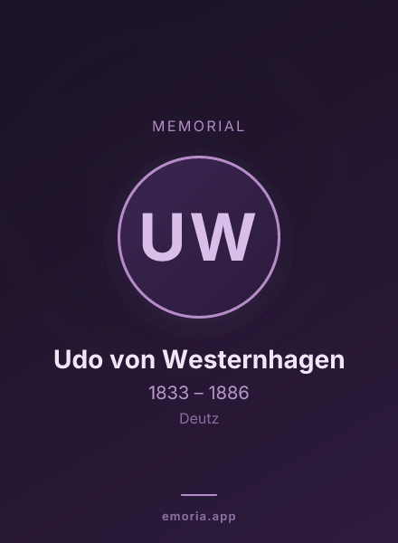 Memorial portrait of Udo von Westernhagen