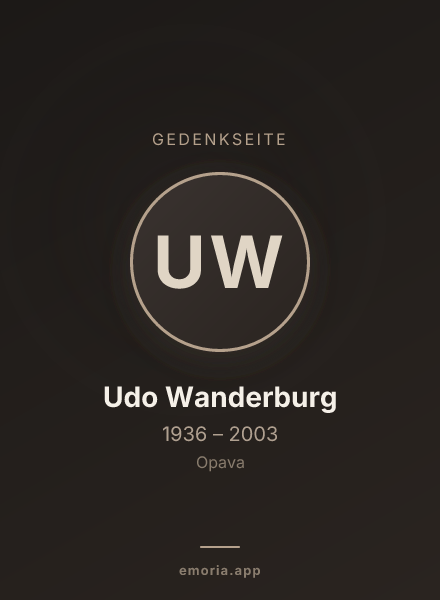 Gedenkportrait von Udo Wanderburg