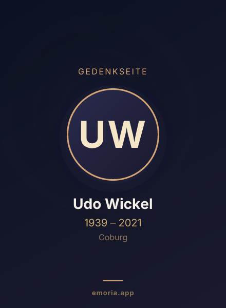 Gedenkportrait von Udo Wickel