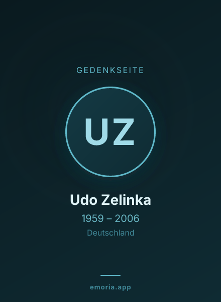Gedenkportrait von Udo Zelinka