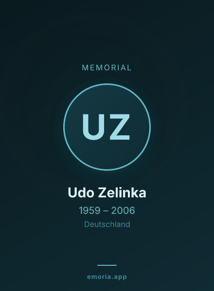 Memorial portrait of Udo Zelinka