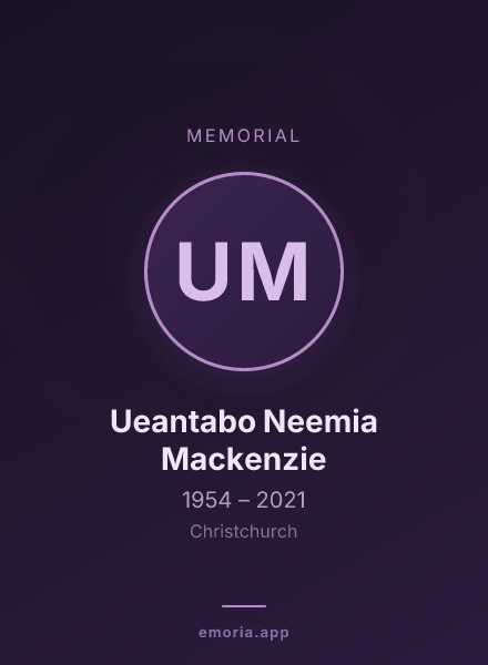 Memorial portrait of Ueantabo Neemia Mackenzie