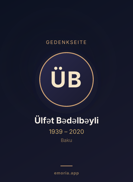 Gedenkportrait von Ülfət Bədəlbəyli