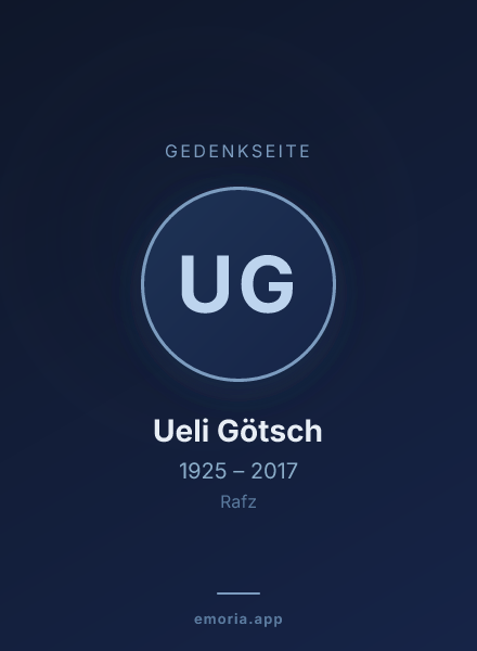 Gedenkportrait von Ueli Götsch