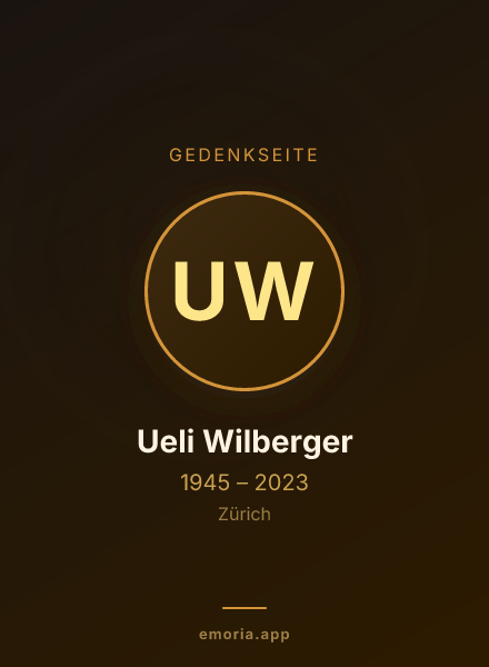 Gedenkportrait von Ueli Wilberger