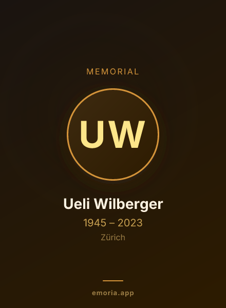 Memorial portrait of Ueli Wilberger