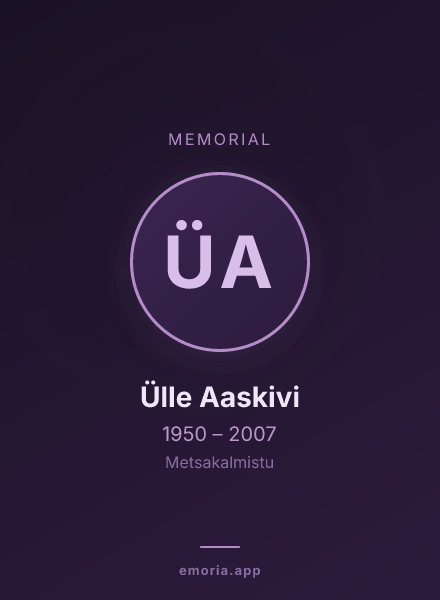 Memorial portrait of Ülle Aaskivi