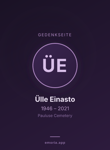 Gedenkportrait von Ülle Einasto