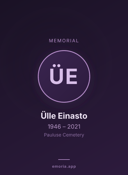 Memorial portrait of Ülle Einasto