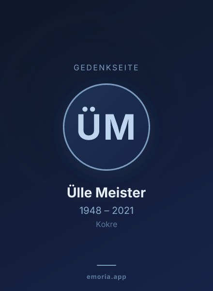 Gedenkportrait von Ülle Meister