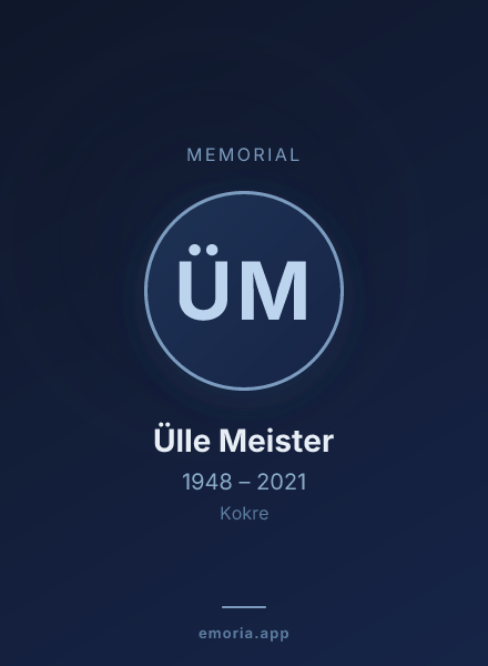 Memorial portrait of Ülle Meister