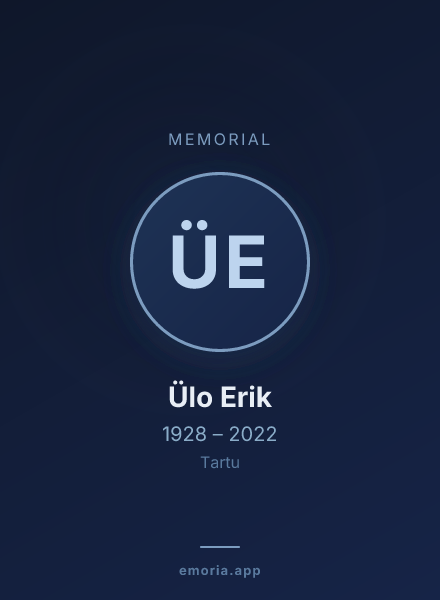 Memorial portrait of Ülo Erik