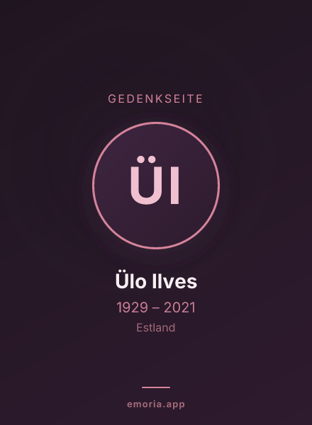 Gedenkportrait von Ülo Ilves
