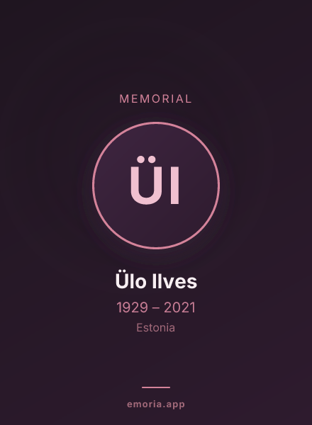 Memorial portrait of Ülo Ilves