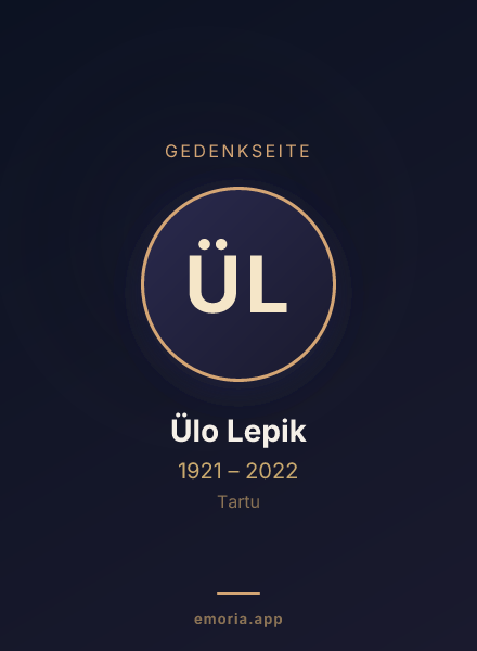Gedenkportrait von Ülo Lepik