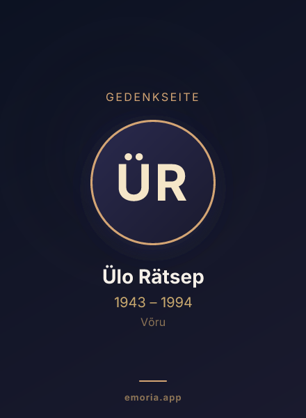 Gedenkportrait von Ülo Rätsep