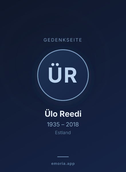 Gedenkportrait von Ülo Reedi