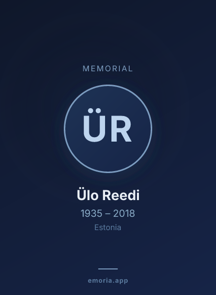 Memorial portrait of Ülo Reedi