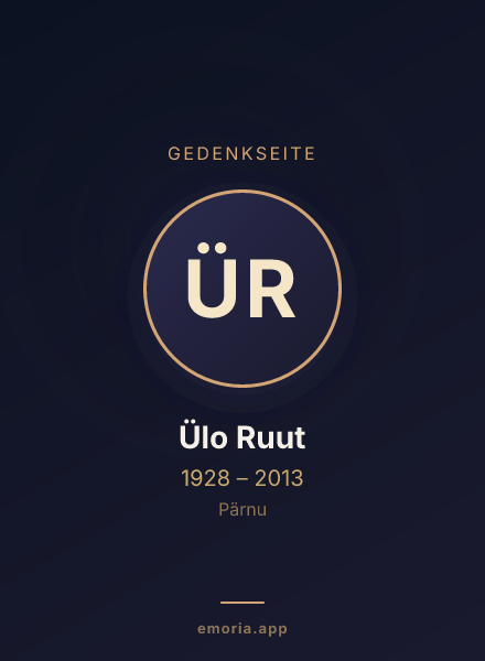 Gedenkportrait von Ülo Ruut