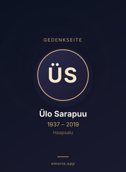 Gedenkportrait von Ülo Sarapuu