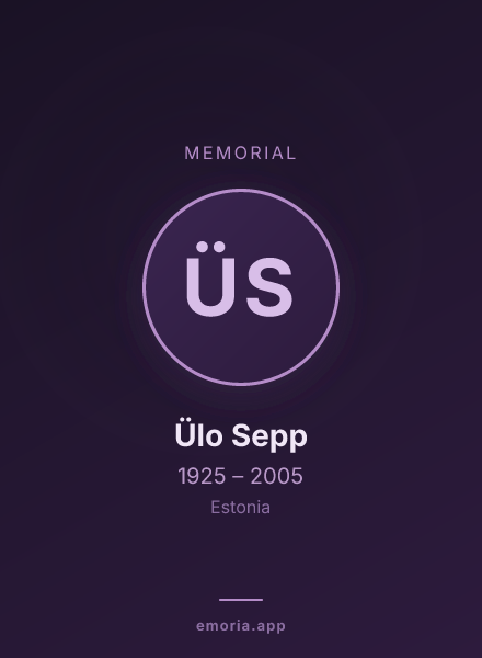 Memorial portrait of Ülo Sepp