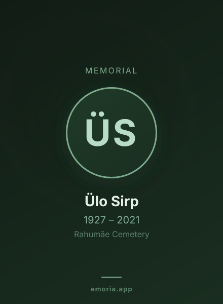 Memorial portrait of Ülo Sirp