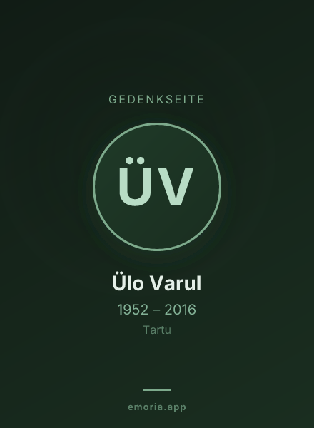 Gedenkportrait von Ülo Varul