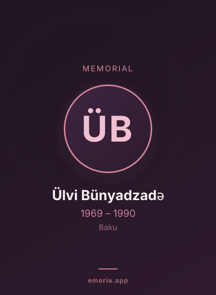 Memorial portrait of Ülvi Bünyadzadə