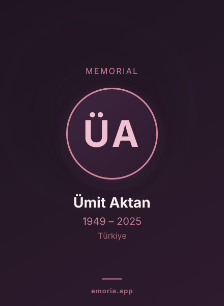 Memorial portrait of Ümit Aktan