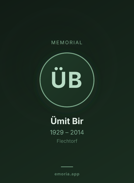 Memorial portrait of Ümit Bir