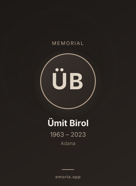 Memorial portrait of Ümit Birol