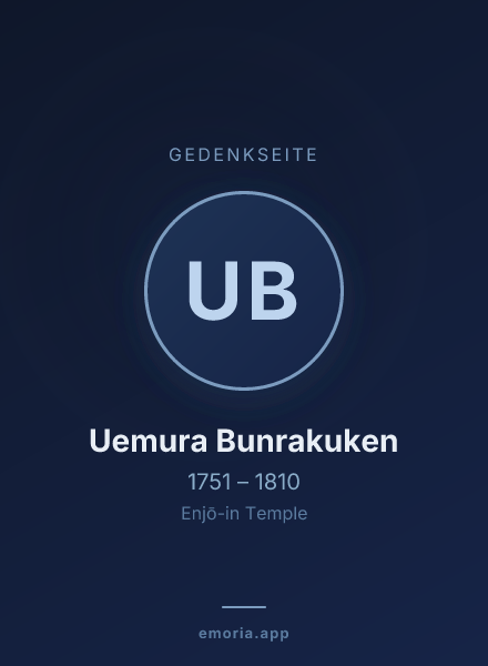 Gedenkportrait von Uemura Bunrakuken