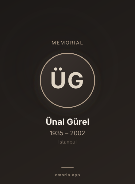 Memorial portrait of Ünal Gürel
