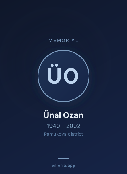 Memorial portrait of Ünal Ozan