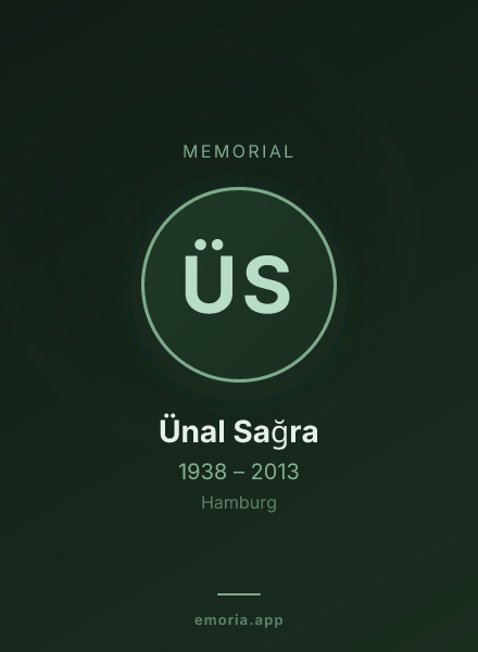 Memorial portrait of Ünal Sağra