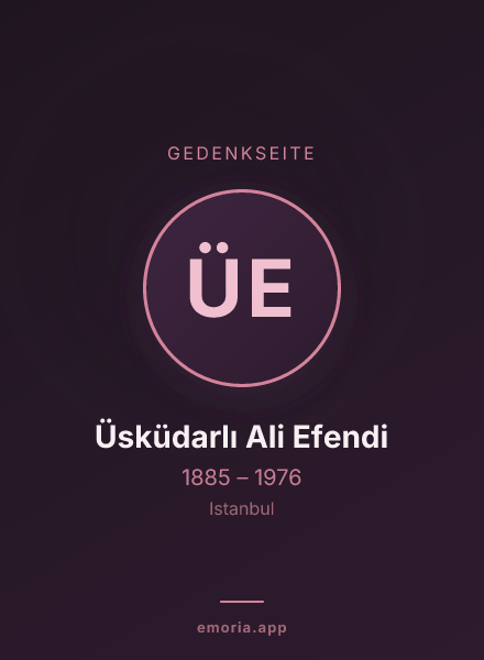 Gedenkportrait von Üsküdarlı Ali Efendi