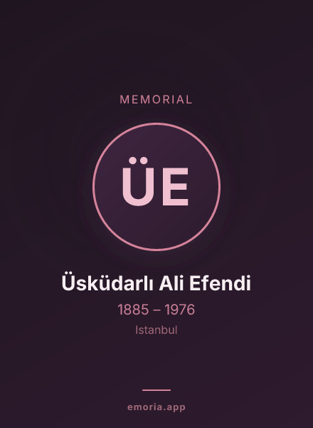 Memorial portrait of Üsküdarlı Ali Efendi