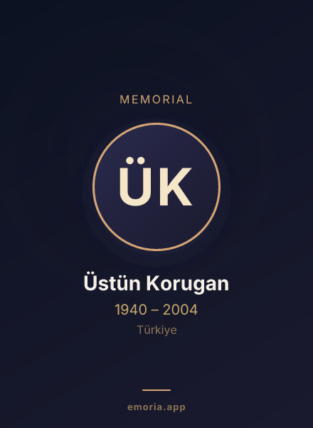 Memorial portrait of Üstün Korugan