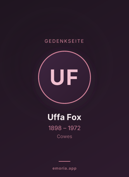 Gedenkportrait von Uffa Fox