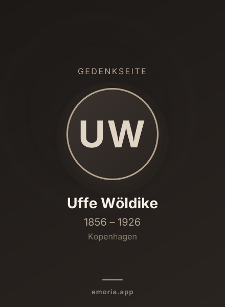 Gedenkportrait von Uffe Wöldike