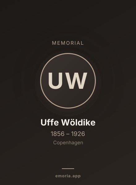 Memorial portrait of Uffe Wöldike