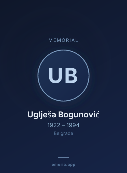 Memorial portrait of Uglješa Bogunović