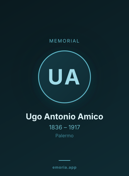 Memorial portrait of Ugo Antonio Amico